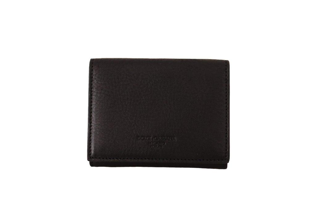 Dolce & Gabbana Dolce & Gabbana Black Leather Trifold Purse Belt Strap Multi Kit Wallet