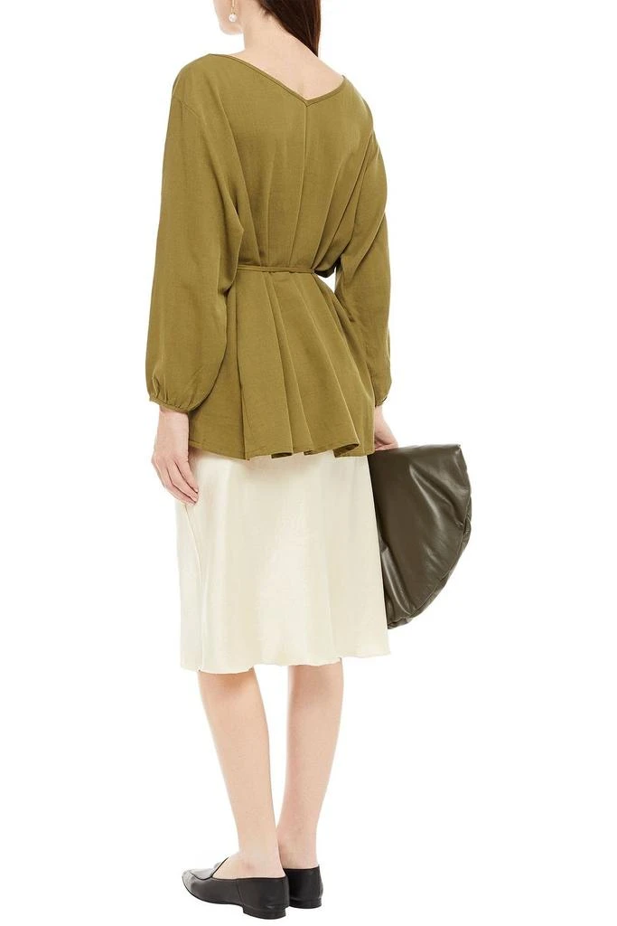 American Vintage Belted cotton and wool-bend twill top 3