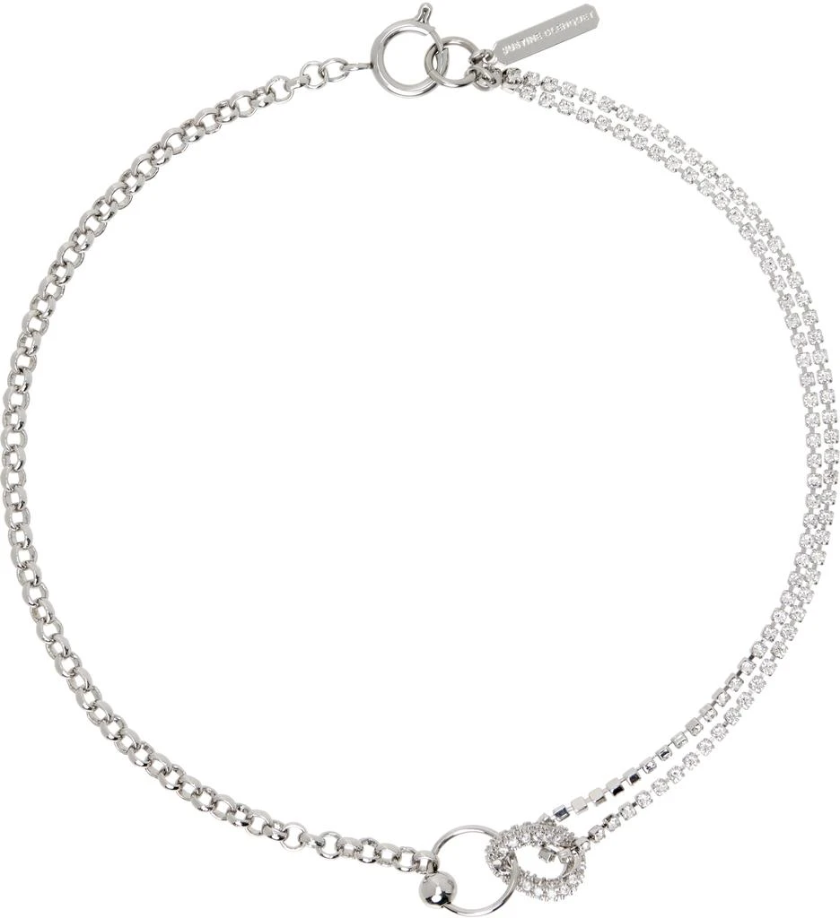 Justine Clenquet Silver Paige Choker 1