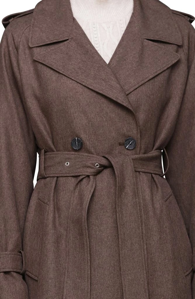 Avec Les Filles Slouchy Double Breasted Trench Coat 5