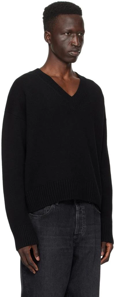 AMI Paris Black Cropped Sweater 2