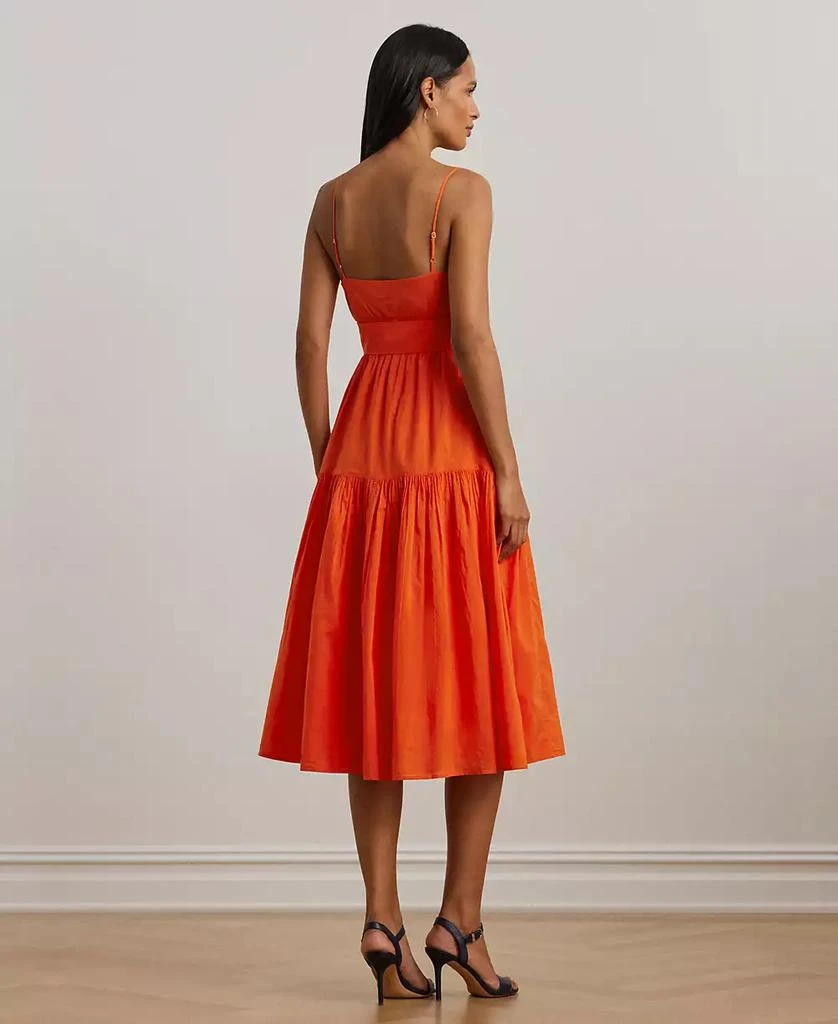Ralph Lauren Women's Belted Cotton Voile Sleeveless Dress 2