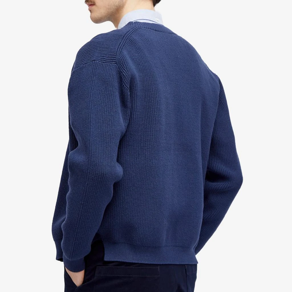 Maison Kitsune Maison Kitsuné Bold Fox Head Ribbed Cardigan 3