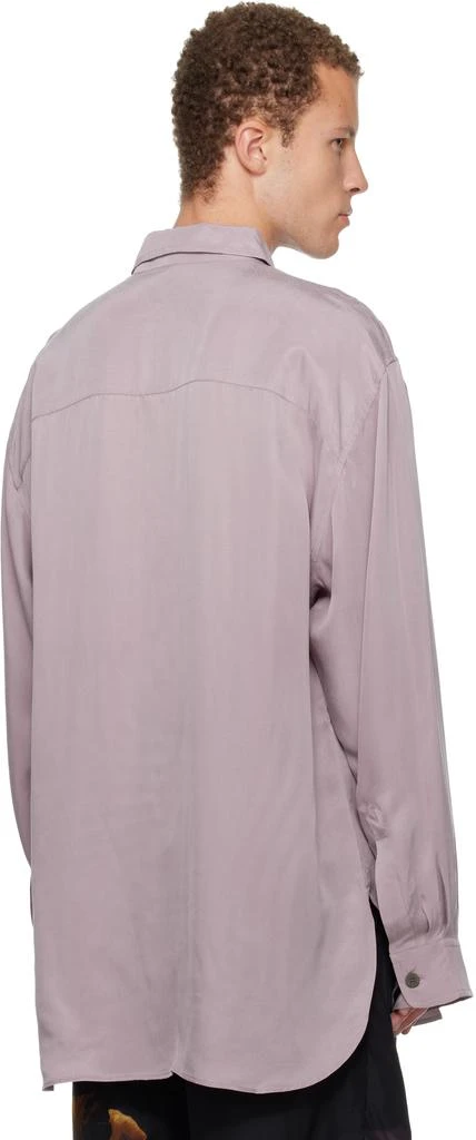 Dries Van Noten Purple Oversized Cupro Shirt 3