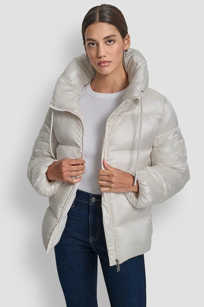 DKNY FUNNEL-NECK LIGHTWEIGHT PUFFER JACKET 4