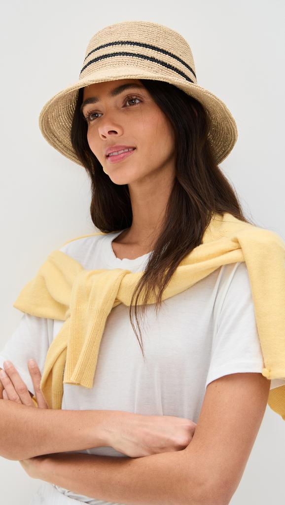 Brixton Ellee Straw Bucket Hat