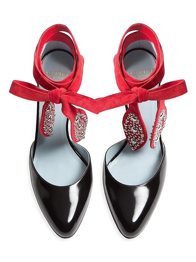 Valentino Foliefoliage Pumps in Abrasive Calfskin 85MM 4