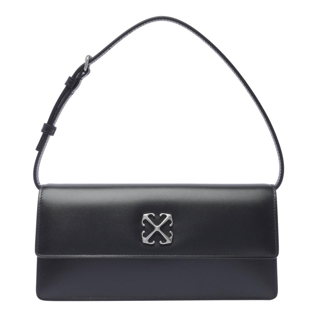 Off-White Clam Hobo Bag - Leather - Black - Bags - Free