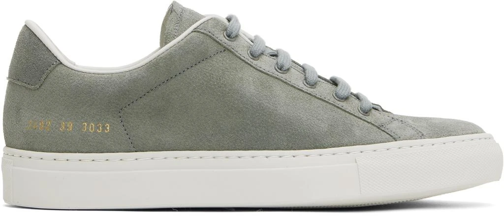 Common Projects Green Retro Suede Sneakers 1