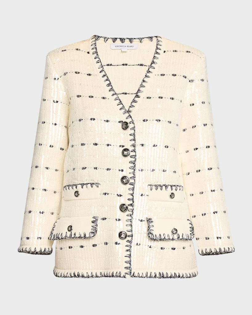 VERONICA BEARD Ceriani Sequin Knit Jacket 1