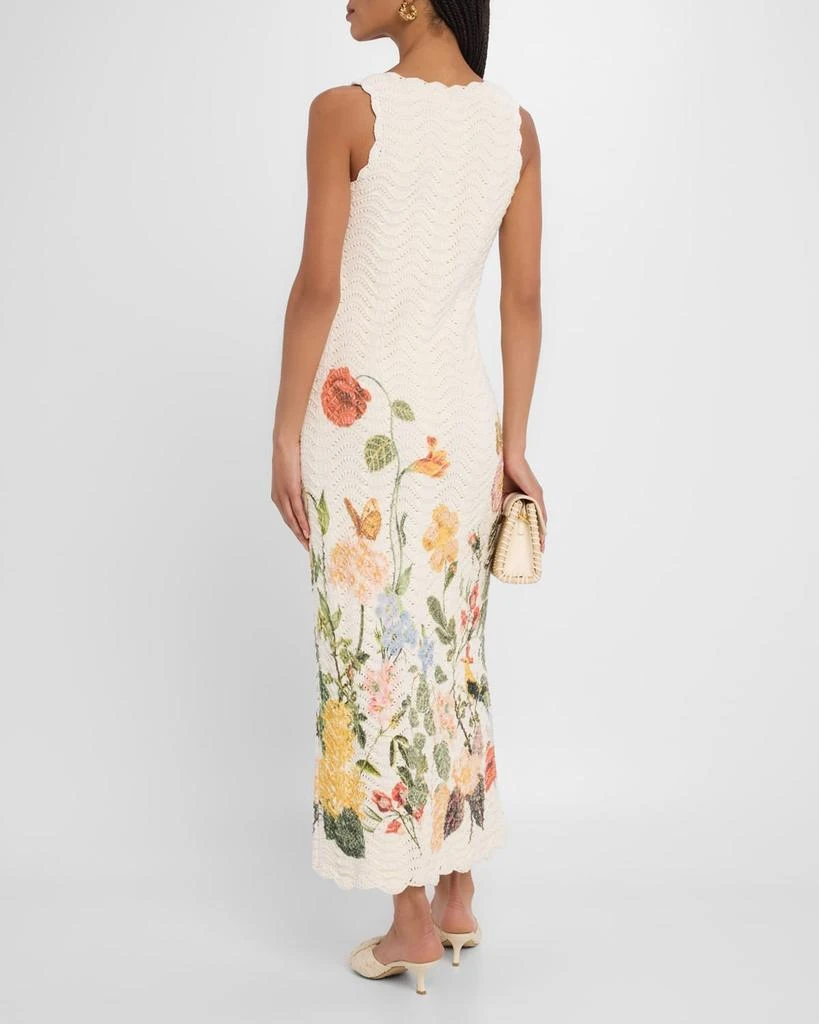 Cara Cara Orel Floral Crochet Knit Sleeveless Maxi Dress 3