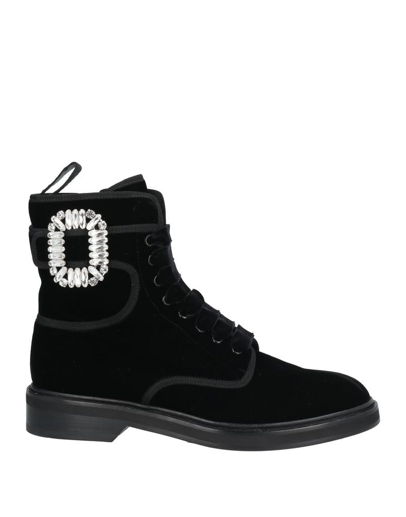 Roger Vivier Tres Vivier Polly 45 搭扣绒面革踝靴 - IT36.5