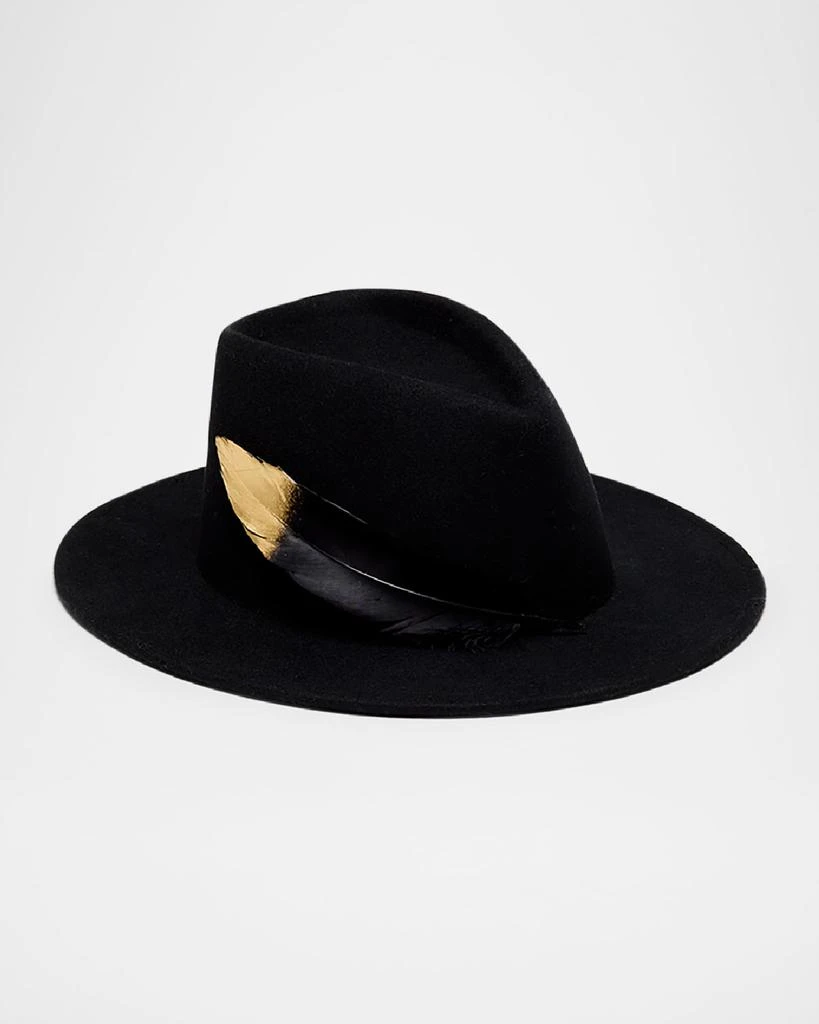 Eugenia Kim Blaine Feather Trim Wool Fedora 1