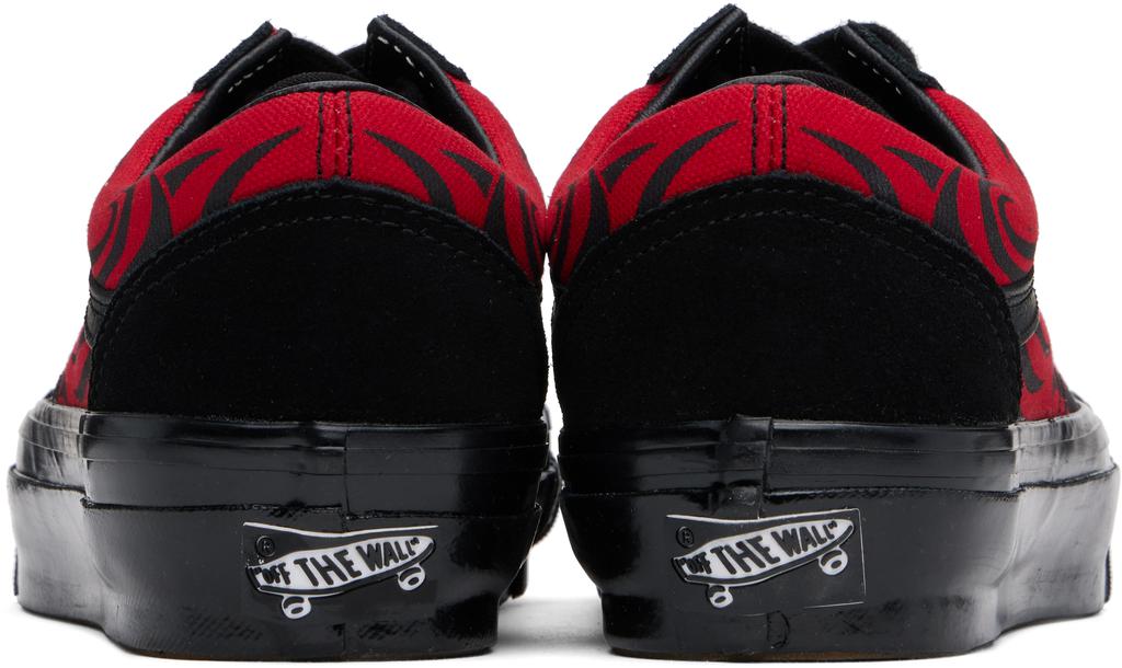 Vans Black & Red Premium Old Skool Sneakers