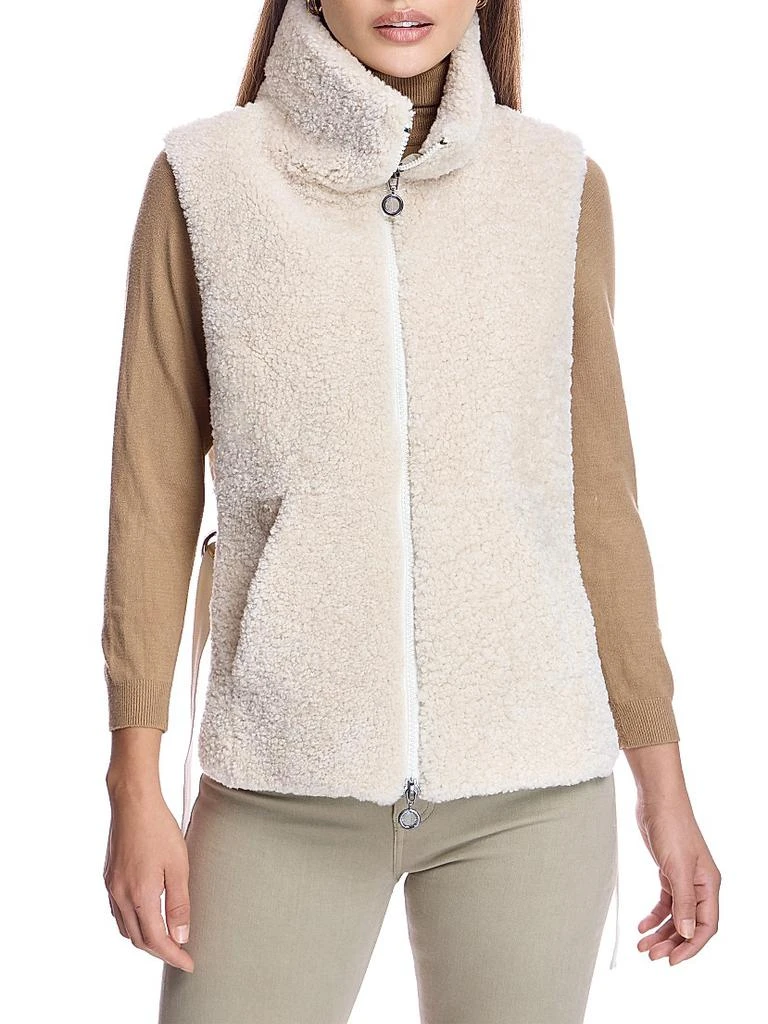 Maximilian Dyed Shearling 
Quilted Shell Vest 3
