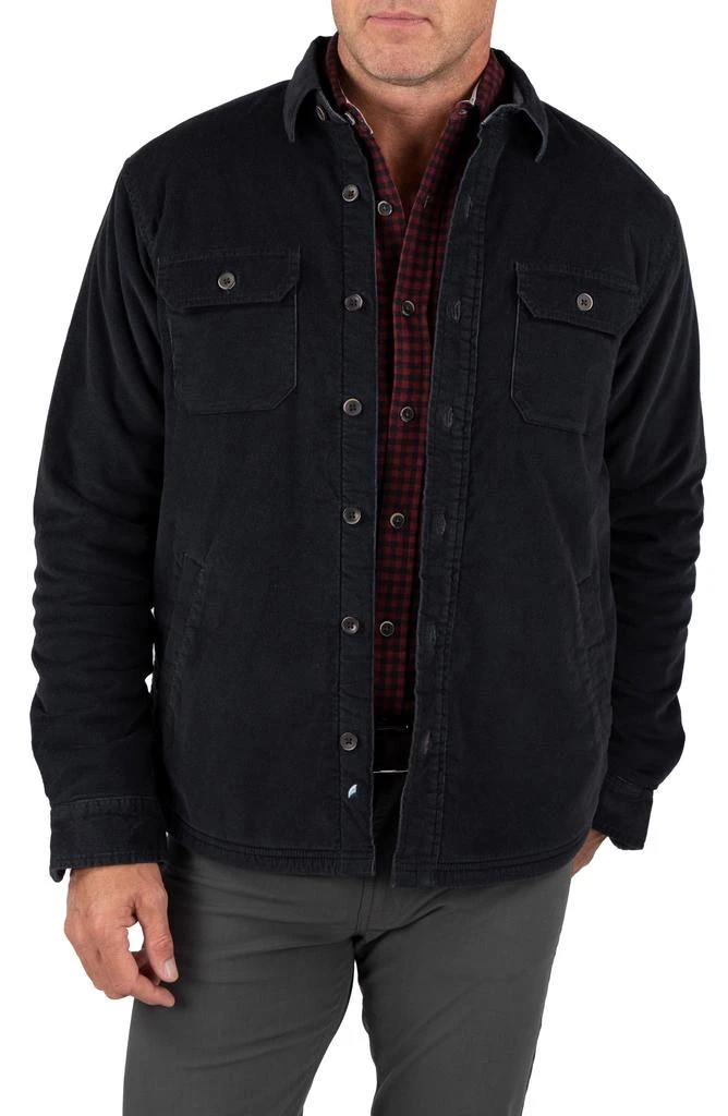 Tailor Vintage Faux Shearling Lined Corduroy Shirt Jacket 1