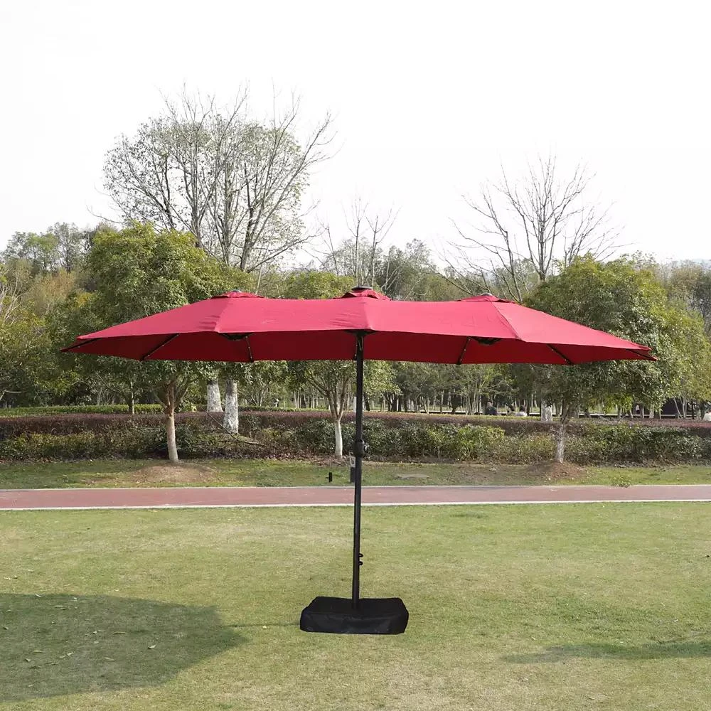 Streamdale Furniture 15
 x 9
 Double-Sided Crank Patio Umbrella with Vent and UV Protection 4