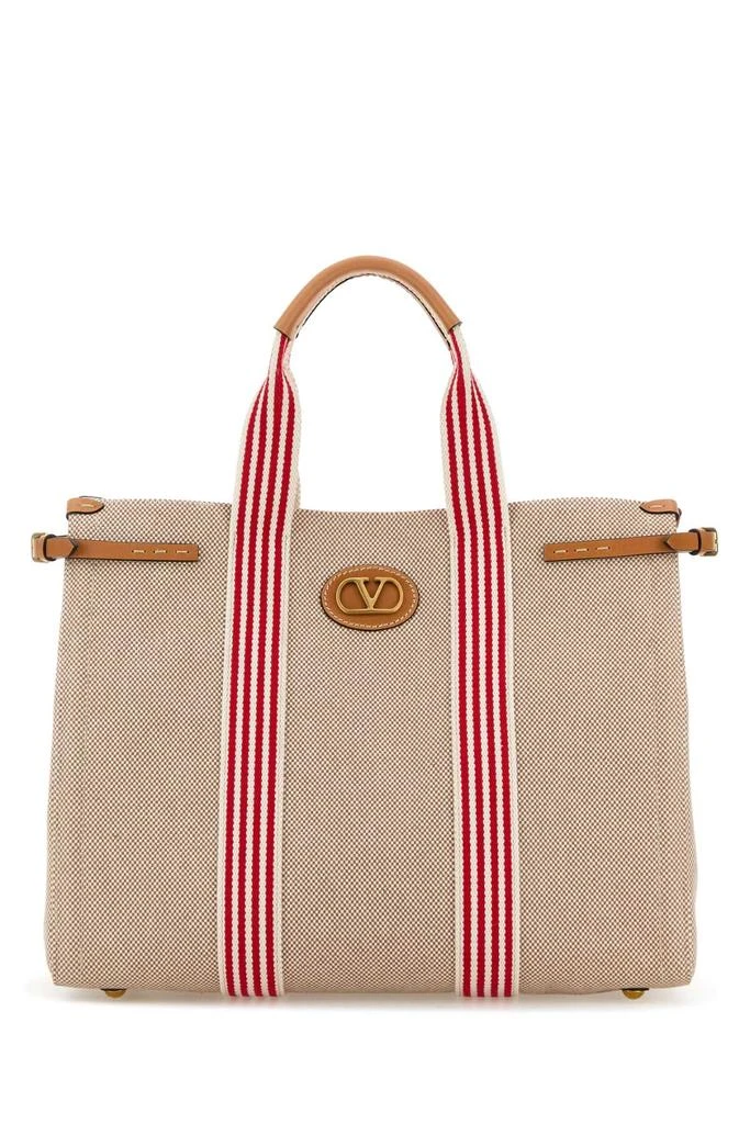 Valentino Two-tone Canvas Vlogo Shopping Bag 1