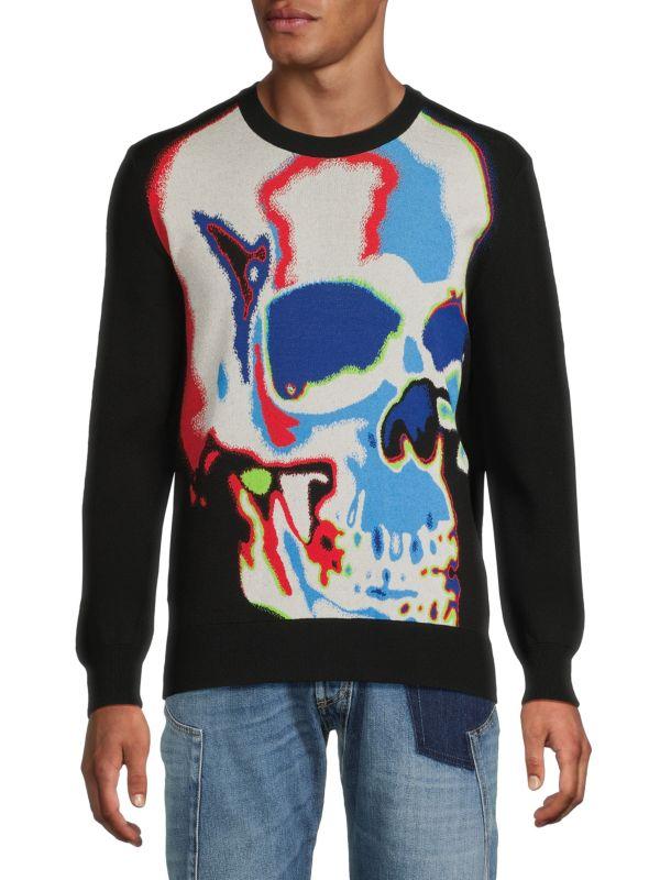 McQueen Skull Graphic Sweater
