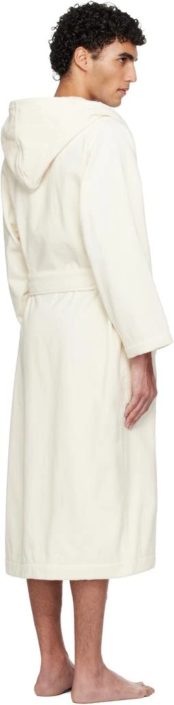 Tekla Off-White Terry Hooded Bathrobe 3