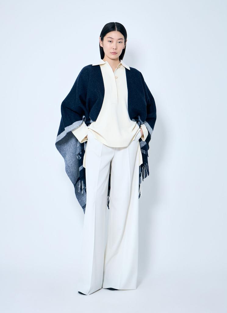 Max Mara Jacquard Wool Poncho