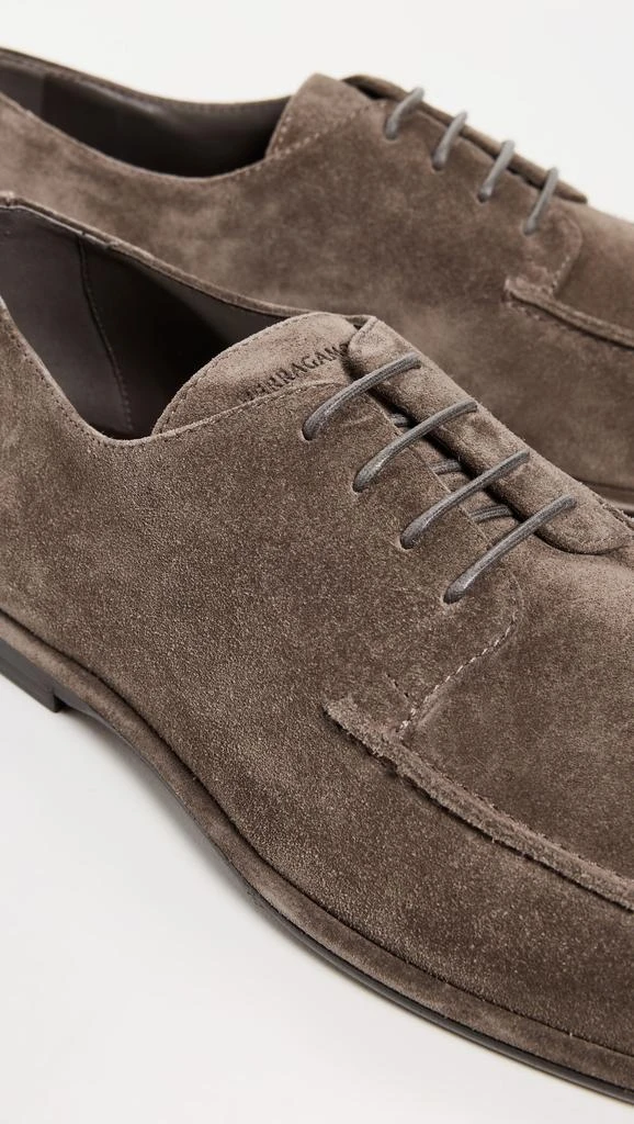 Salvatore Ferragamo Blade Suede Derby Shoes 4