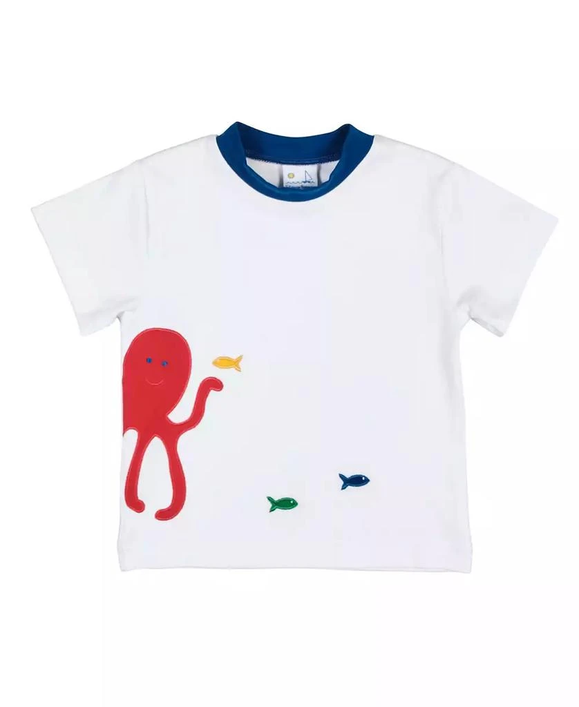 Florence Eiseman Baby Boy Knit Shirt With Octopus And Fish