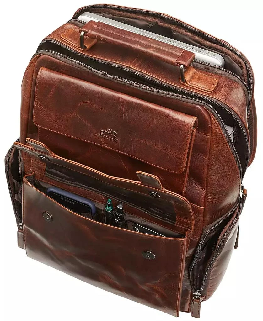 Mancini Leather Goods Men's RFID Secure Pocket for 15.6" Laptop Bag 2