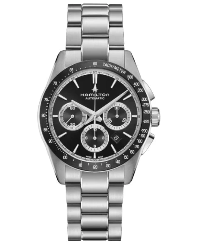 Hamilton Hamilton Jazzmaster Performer Auto Chronograph Black Dial Steel Men's Watch H36606130 1