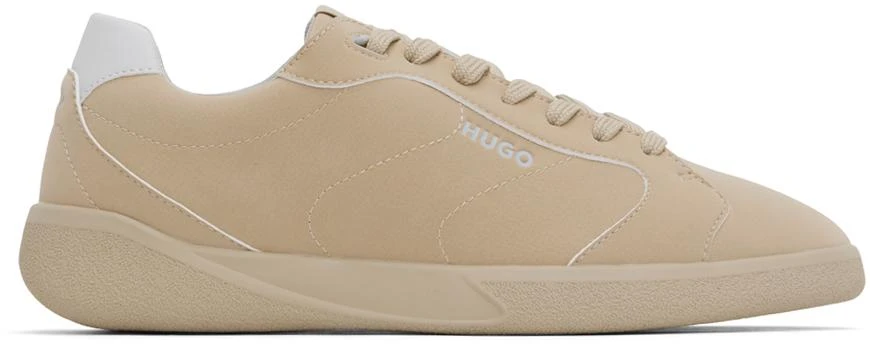 Hugo Boss Beige Cupsole Logo Detail Sneakers 1