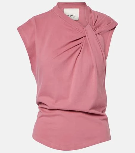 Isabel Marant Nayda asymmetrical cotton jersey T-shirt 1