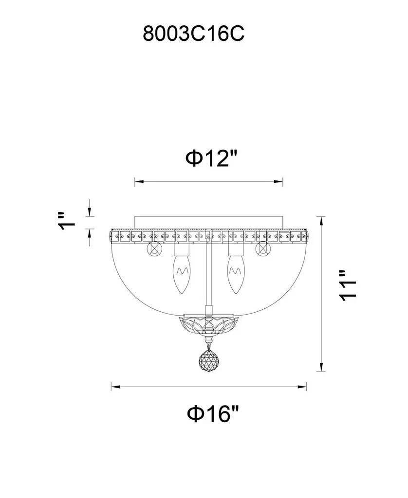 CWI Lighting Stefania 5 Light Flush Mount 2