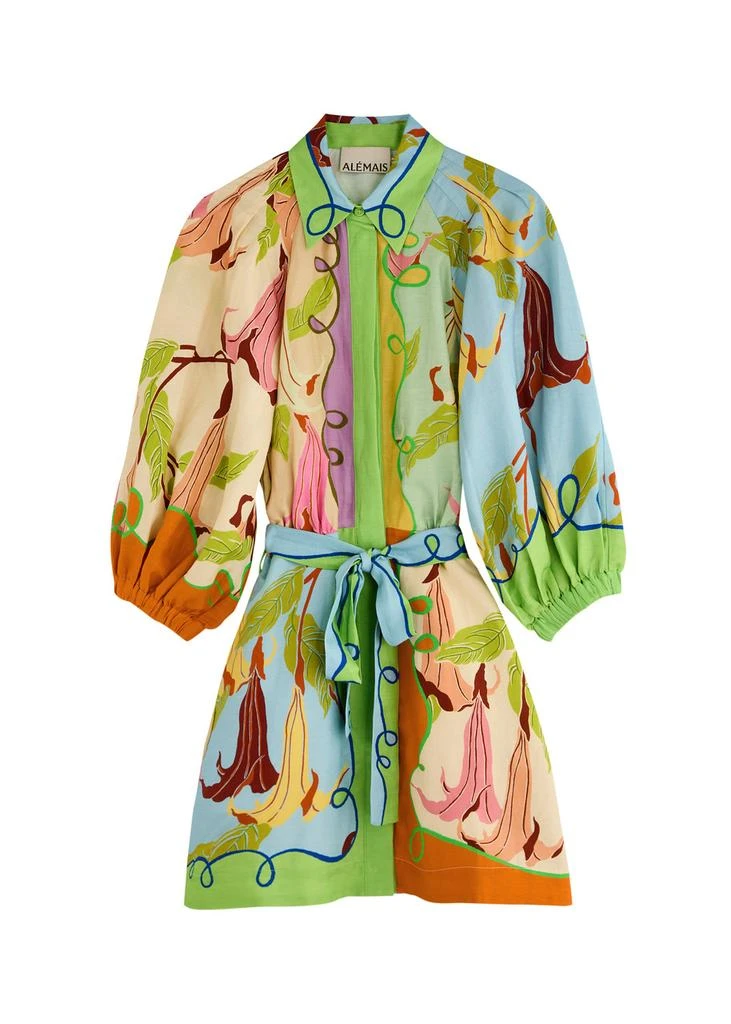 ALEMAIS Rafaela printed mini shirt dress 1