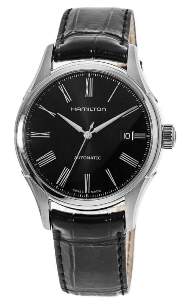 American Classic Valiant Auto Black Dial Leather Srap Men's Watch