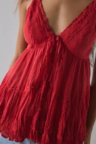 Kimchi Blue Kimchi Blue Tara Embroidered Cotton Babydoll Cami 4