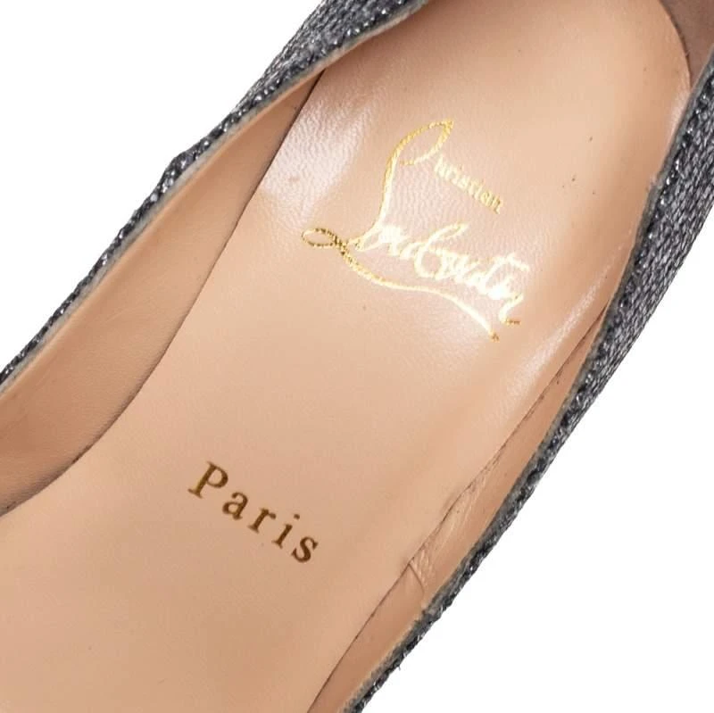 Christian Louboutin Christian Louboutin Silver Glitter Daffodile Pumps Size 36.5 8