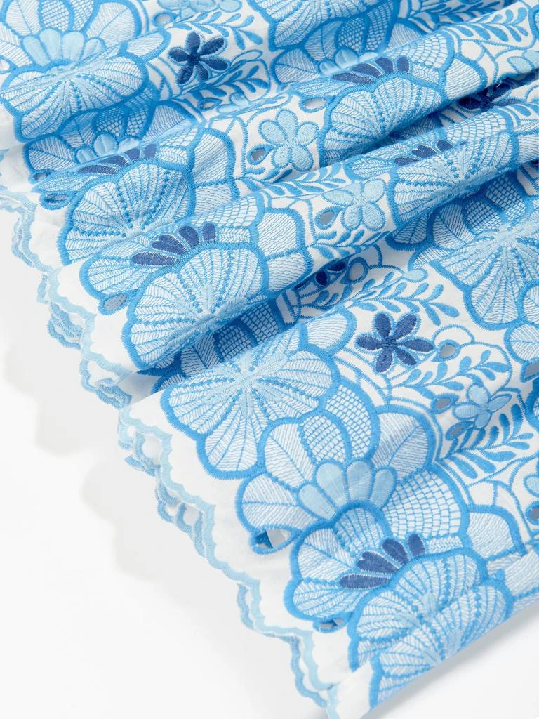 Marlo Girls Evangeline Embroidered Dress in Blue 4