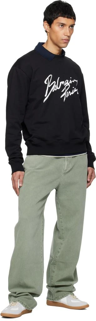 Balmain Khaki Loose Jeans 4