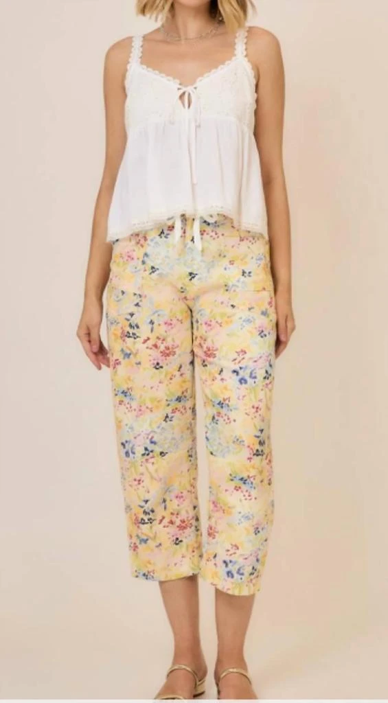 Cozy Co. Cozy Co. - Sunny Meadow Barrel Crop Pant