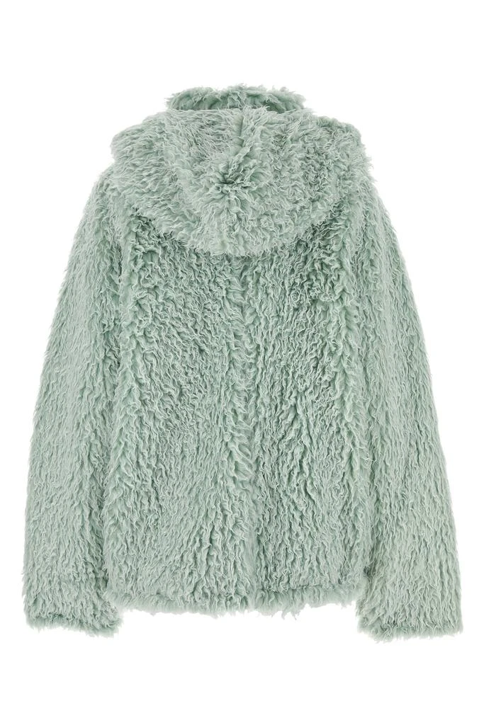 Marni Sea green eco fur coat 2