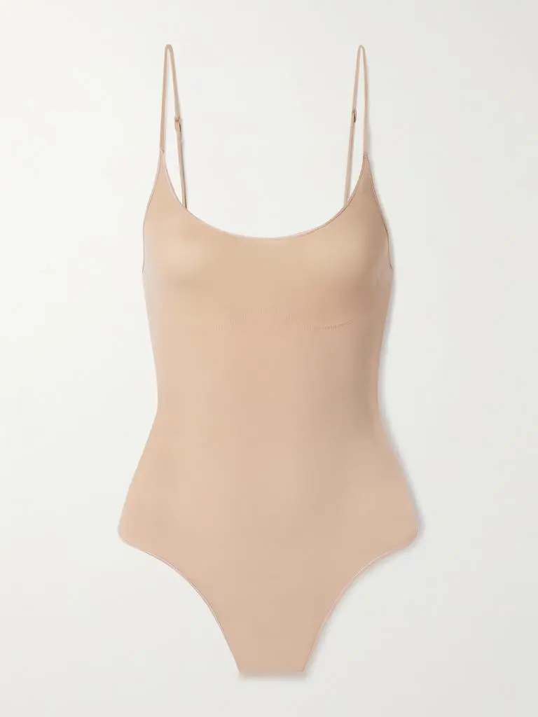 SKIMS Sheer Seamless Thong Bodysuit - Clay - Sand