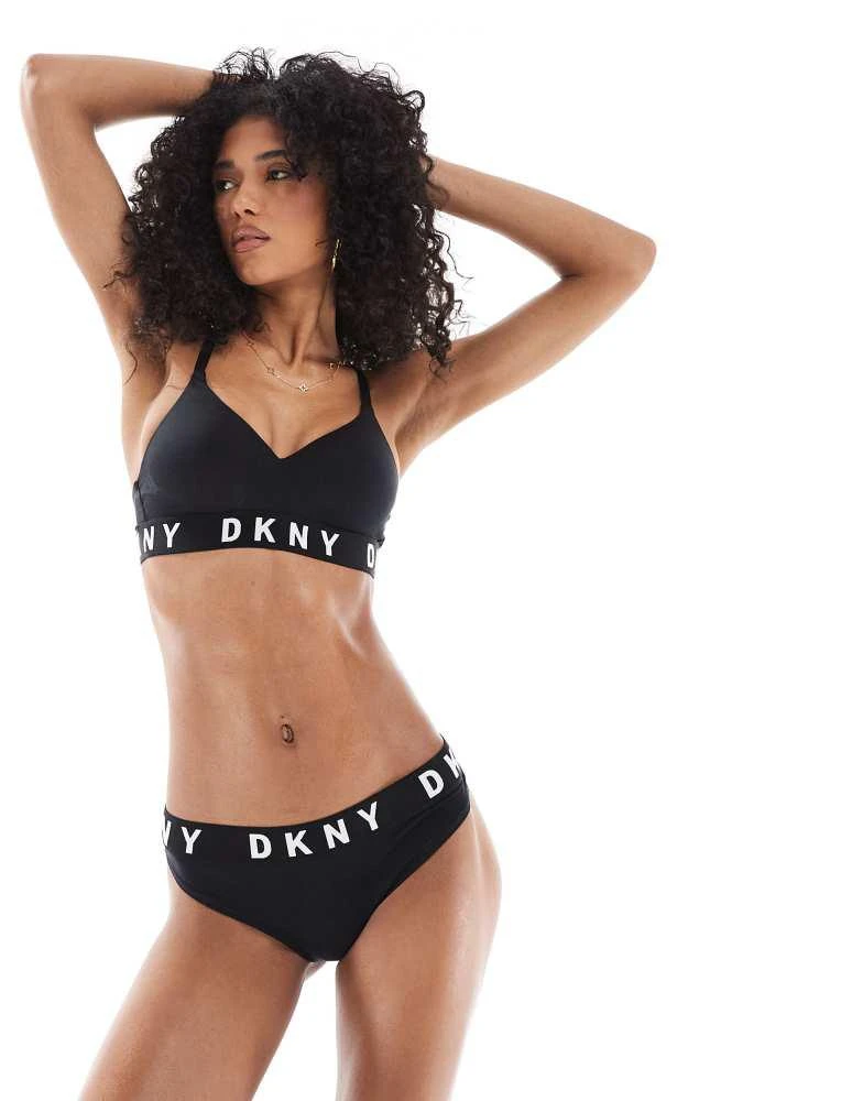 DKNY DKNY Thong in black/ white logo 1