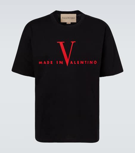 VALENTINO ロゴ エンブロイダリージャージーTシャツ Shop Logo cotton jersey T-shirt on Sale at BeyondStyle – Get