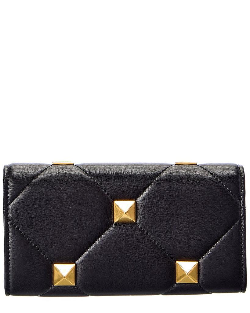 Valentino Valentino Roman Stud Leather Wallet On Chain