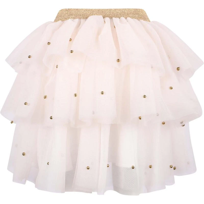 Charabia Tiered design tutu skirt in pink and golden 2