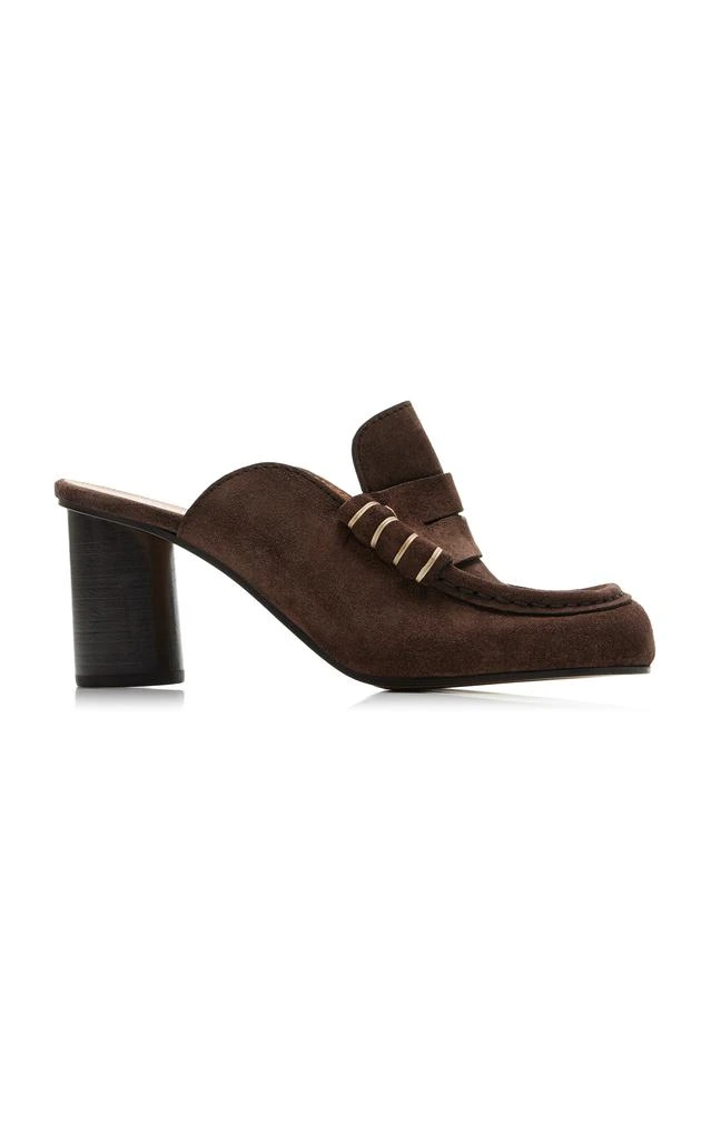 JW Anderson JW Anderson Stitch Suede Loafer Mules - Moda Operandi