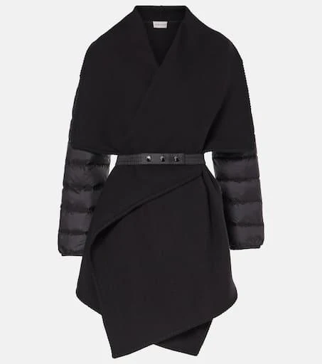 Moncler Down-paneled wool-blend coat 1