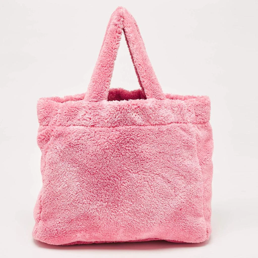 Prada Prada Pink Terry Cloth Logo Tote 4
