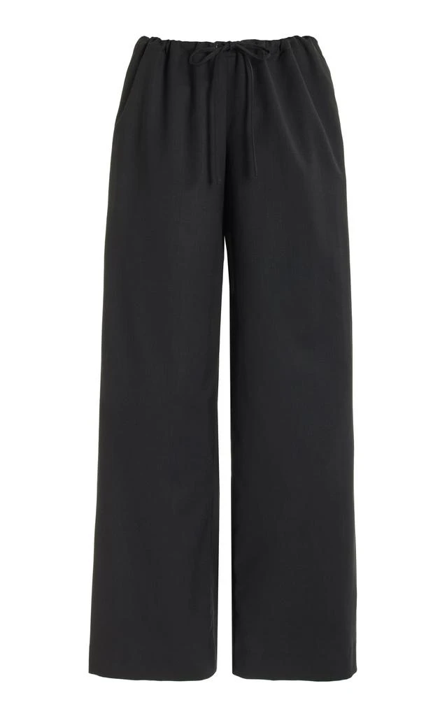 NILI LOTAN NILI LOTAN - Adriel Relaxed Stretch-Wool Wide-Leg Pants - Black - S - Moda Operandi 1