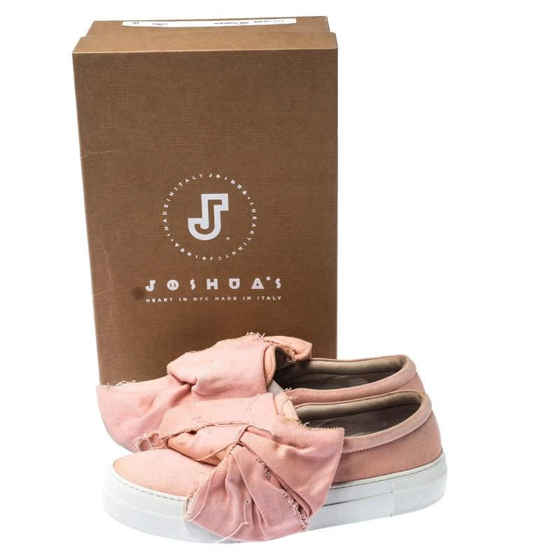 Joshua Sanders Joshua Sanders Light Pink Canvas Bow Slip On Sneakers Size 40 8